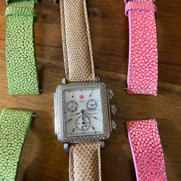 Michele deco watch with diamonds - Picture 2 of 7